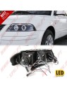 Faróis Angel Eyes LED / Black - VW Passat 3BG (2000-2005)