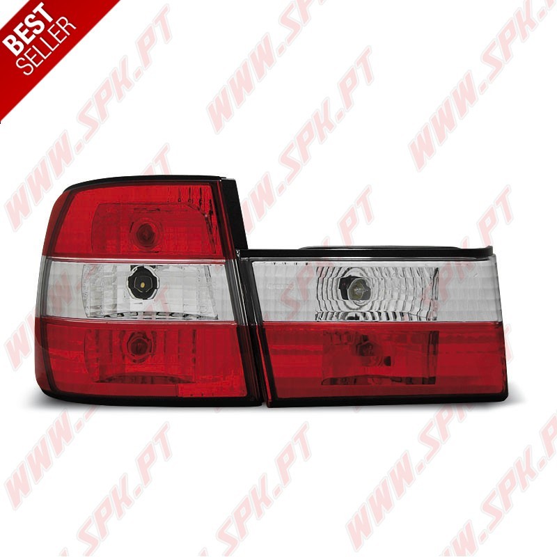 Farolins Cristal Red+Clear - BMW E34 Sedan (1988-1995) Farolins Cristal Red+Clear - BMW E34 Sedan (1988-1995)