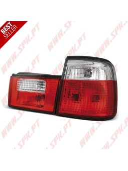Farolins Cristal V.2 Red+Clear - BMW E34 Sedan (1988-1995)