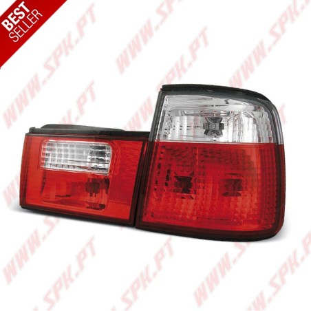 Farolins Cristal V.2 Red+Clear - BMW E34 Sedan (1988-1995)
