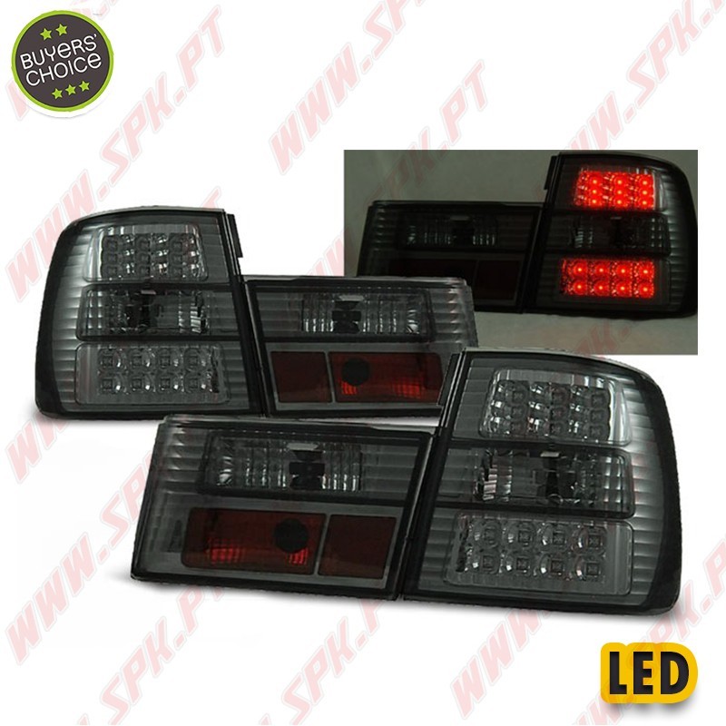 Farolins Cristal LED Smoke - BMW E34 Sedan (1988-1995) Farolins Cristal LED Smoke - BMW E34 Sedan (1988-1995)