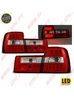 Farolins Cristal LED Red+Clear - BMW E34 Sedan (1988-1995)