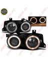 Faróis Angel Eyes Cross / Black - BMW E34 (1988-1996) Faróis Angel Eyes Cross / Black - BMW E34 (1988-1996)