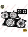 Faróis Angel Eyes LED / Chrome - BMW E34 (1988-1996) Faróis Angel Eyes LED / Chrome - BMW E34 (1988-1996)