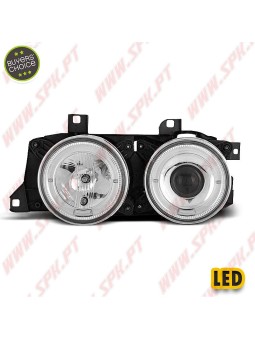 Faróis Angel Eyes LED / Chrome - BMW E34 (1988-1996)