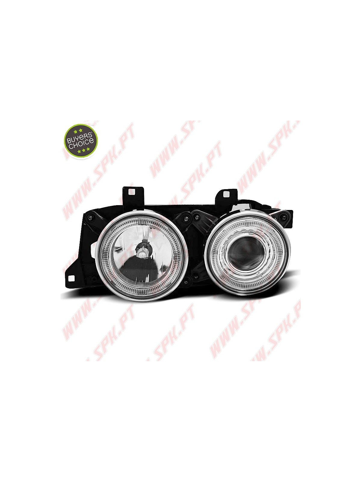 Faróis Angel Eyes / Chrome - BMW E34 (1988-1996) Faróis Angel Eyes / Chrome - BMW E34 (1988-1996)
