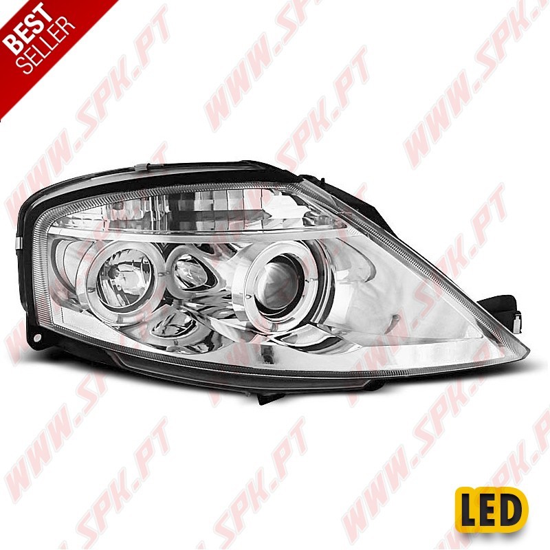 Faróis Angel Eyes / Chrome - Citroen C3 (2002-2009) Faróis Angel Eyes / Chrome - Citroen C3 (2002-2009)