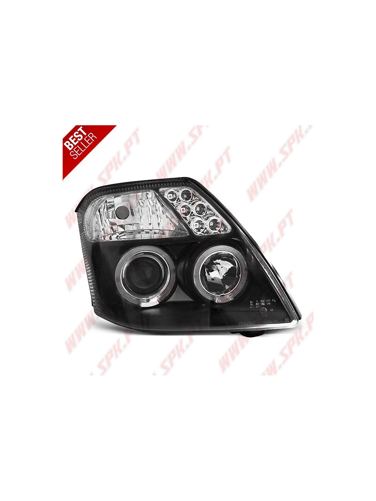 Faróis Angel Eyes / Black - Citroen C2 (2003-2010)