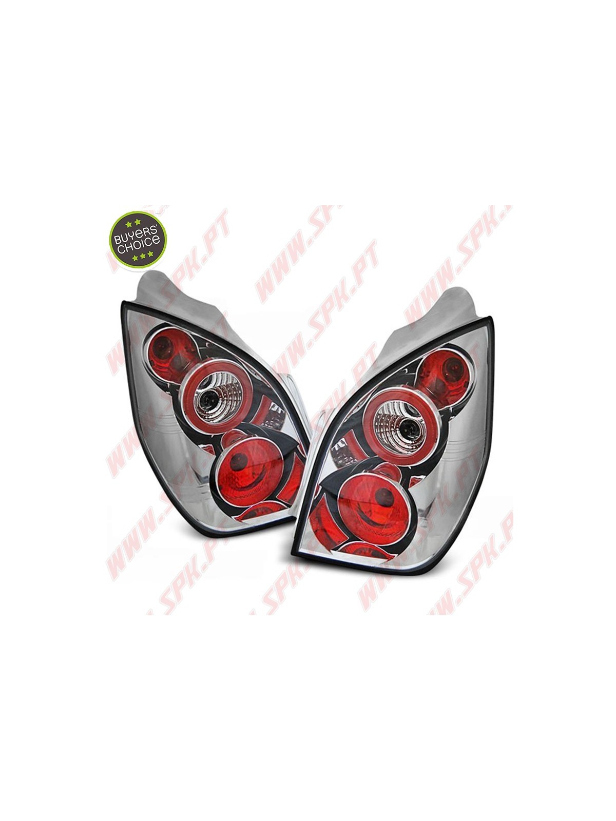 Farolins Cristal Chrome - Citroen C2 (2003-2010)