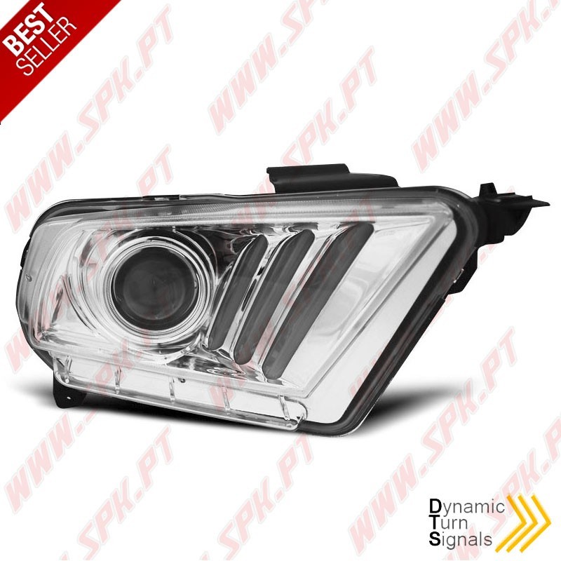 Faróis LED / Tube-Light Chrome - Ford Mustang 5 (2010-2013) Faróis LED / Tube-Light Chrome - Ford Mustang 5 (2010-2013)