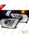 Faróis LED / Tube-Light Chrome - Ford Mustang 5 (2010-2013) Faróis LED / Tube-Light Chrome - Ford Mustang 5 (2010-2013)