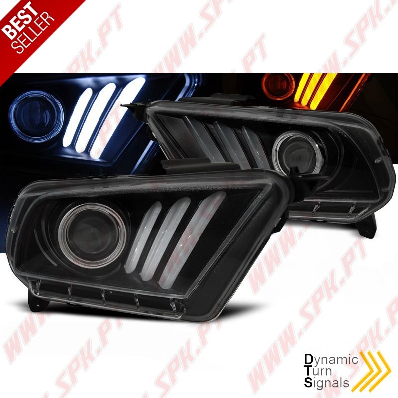 Faróis LED / Tube-Light Black - Ford Mustang 5 (2010-2013) Faróis LED / Tube-Light Black - Ford Mustang 5 (2010-2013)