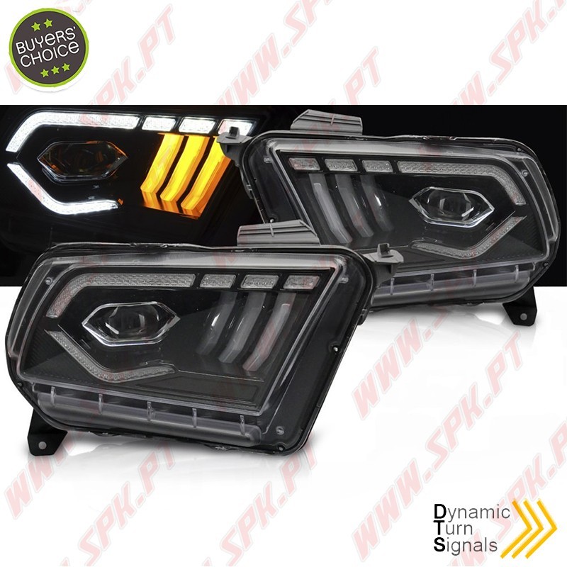 Faróis FULL-LED / DRL Black - Ford Mustang 5 (2010-2013) Faróis FULL-LED / DRL Black - Ford Mustang 5 (2010-2013)