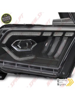 Faróis FULL-LED / DRL Black - Ford Mustang 5 (2010-2013)