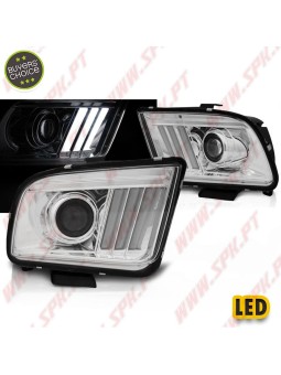 Faróis LED / Tube-Light Chrome - Ford Mustang 4 (2004-2009)