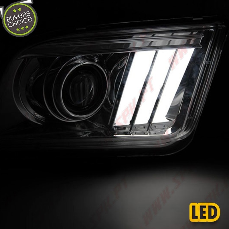 Faróis LED / Tube-Light Chrome - Ford Mustang 4 (2004-2009) Faróis LED / Tube-Light Chrome - Ford Mustang 4 (2004-2009)