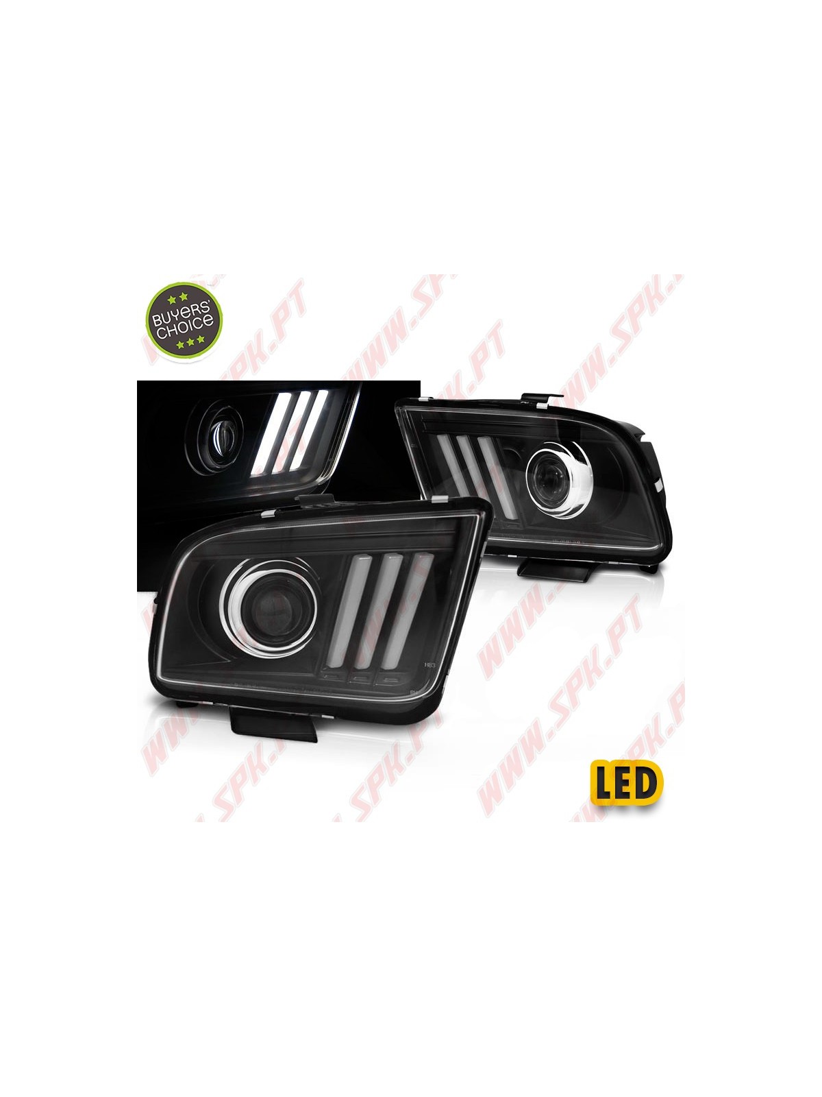 Faróis LED / Tube-Light Black - Ford Mustang 4 (2004-2009) Faróis LED / Tube-Light Black - Ford Mustang 4 (2004-2009)