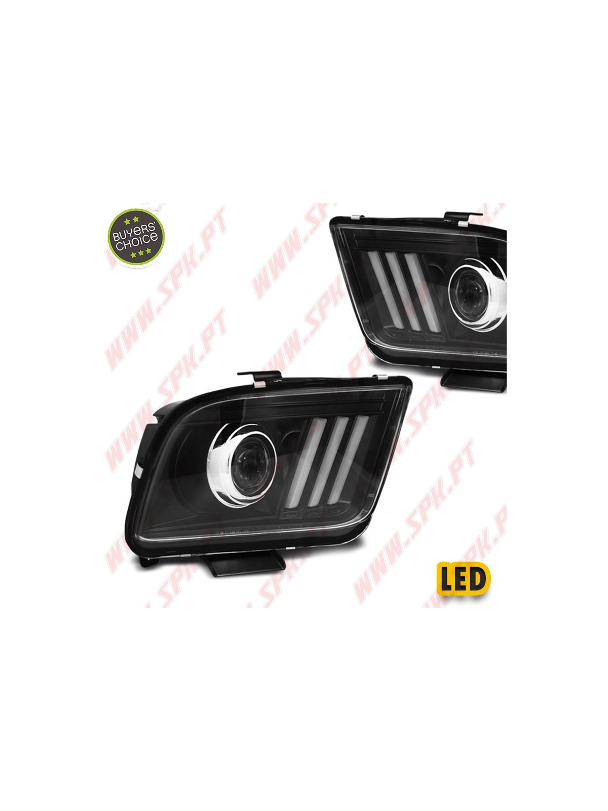 Faróis LED / Tube-Light Black - Ford Mustang 4 (2004-2009) Faróis LED / Tube-Light Black - Ford Mustang 4 (2004-2009)