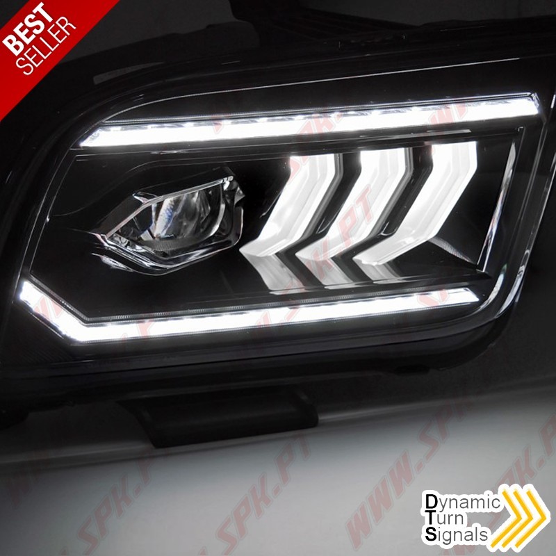 Faróis FULL-LED / DRL Black - Ford Mustang 4 (2004-2009) Faróis FULL-LED / DRL Black - Ford Mustang 4 (2004-2009)