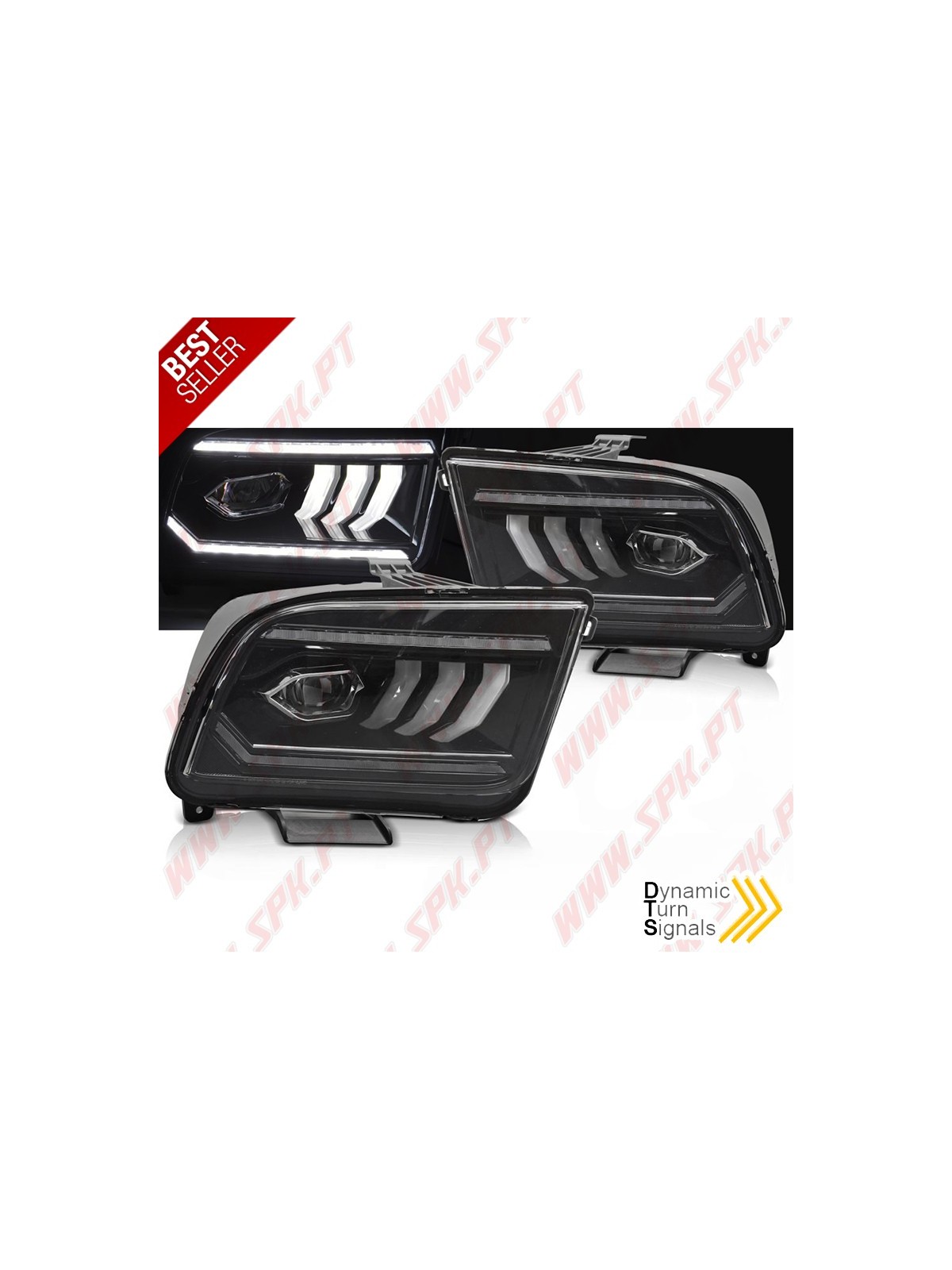 Faróis FULL-LED / DRL Black - Ford Mustang 4 (2004-2009) Faróis FULL-LED / DRL Black - Ford Mustang 4 (2004-2009)
