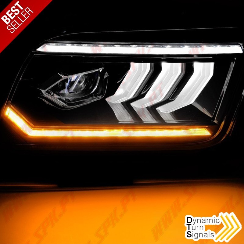 Faróis FULL-LED / DRL Black - Ford Mustang 4 (2004-2009) Faróis FULL-LED / DRL Black - Ford Mustang 4 (2004-2009)