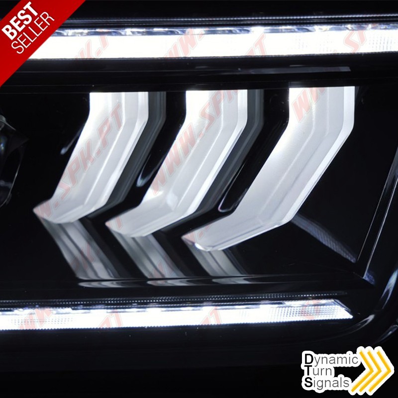 Faróis FULL-LED / DRL Black - Ford Mustang 4 (2004-2009) Faróis FULL-LED / DRL Black - Ford Mustang 4 (2004-2009)