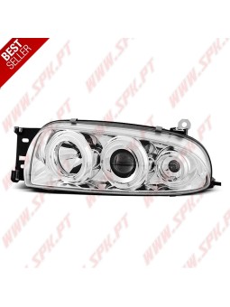 Faróis Angel Eyes Chrome - Ford Fiesta 4 (1995-1999)