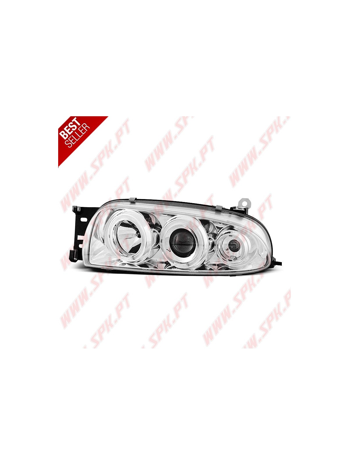 Faróis Angel Eyes Chrome - Ford Fiesta 4 (1995-1999) Faróis Angel Eyes Chrome - Ford Fiesta 4 (1995-1999)