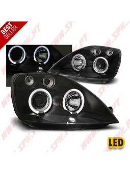 Faróis Angel Eyes Black - Ford Fiesta 5 (2002-2005)