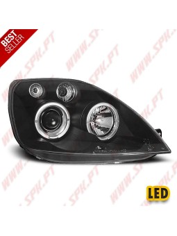 Faróis Angel Eyes Black - Ford Fiesta 5 (2002-2005)