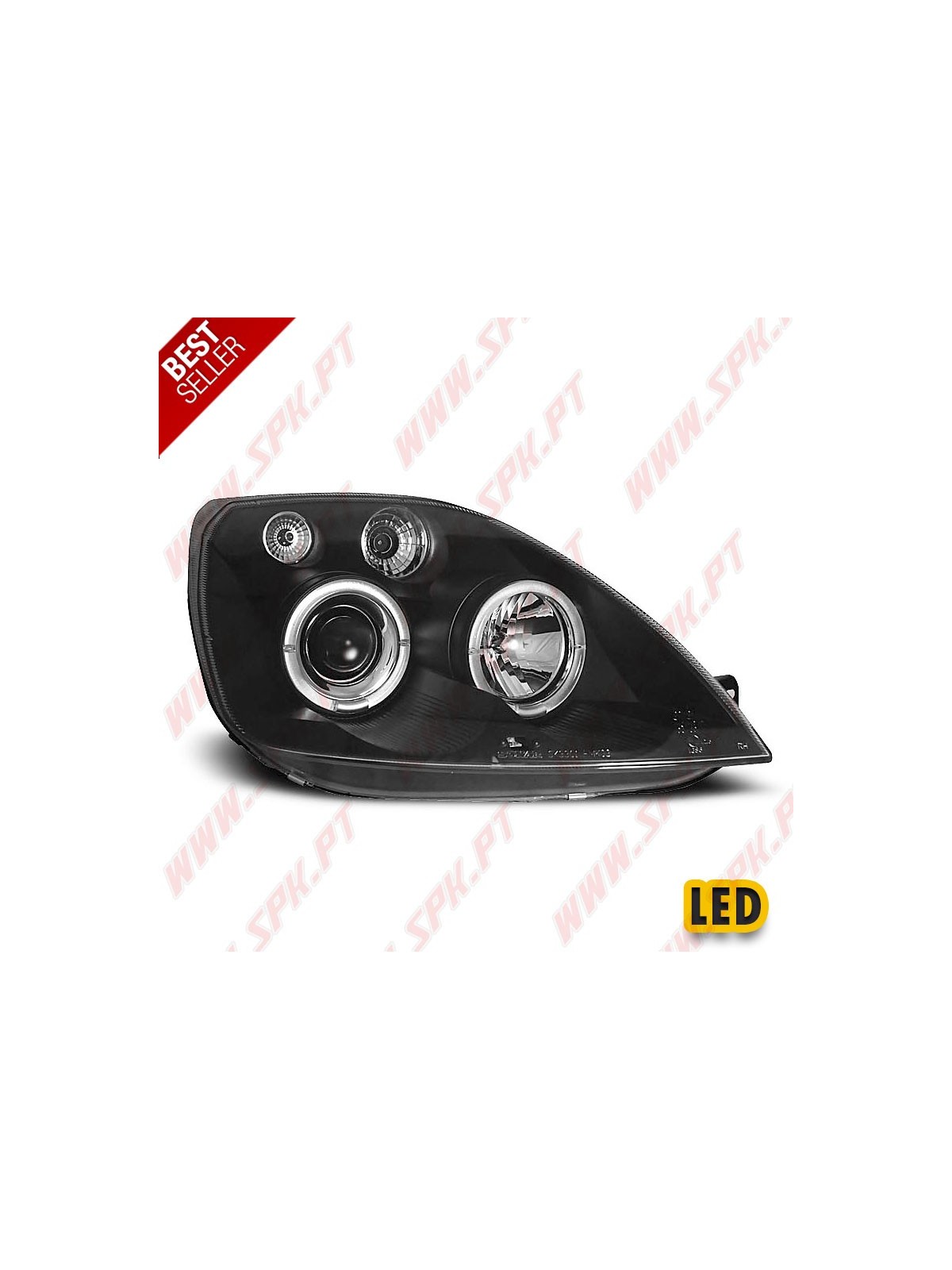Faróis Angel Eyes Black - Ford Fiesta 5 (2002-2005) Faróis Angel Eyes Black - Ford Fiesta 5 (2002-2005)