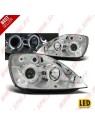 Faróis Angel Eyes Chrome - Ford Fiesta 5 (2002-2005) Faróis Angel Eyes Chrome - Ford Fiesta 5 (2002-2005)