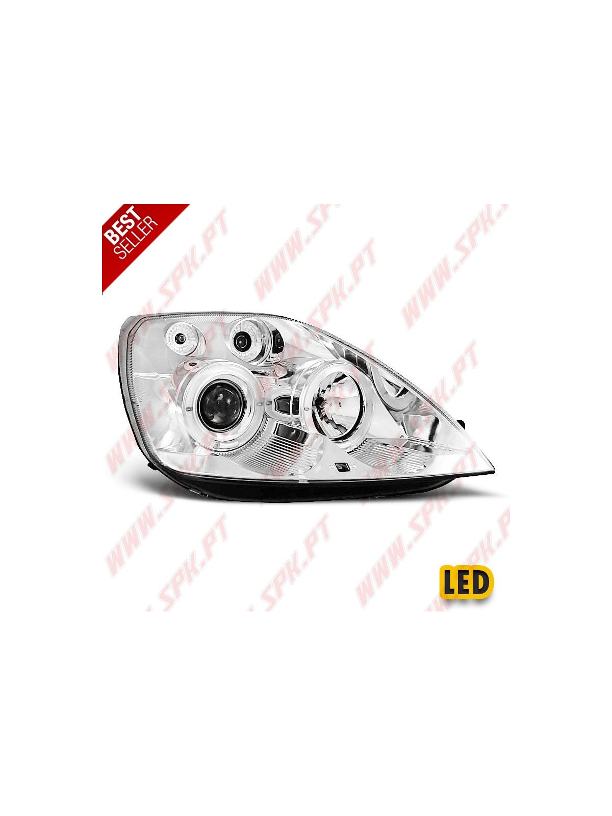 Faróis Angel Eyes Chrome - Ford Fiesta 5 (2002-2005) Faróis Angel Eyes Chrome - Ford Fiesta 5 (2002-2005)
