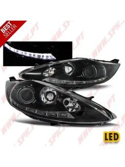 Faróis Look DRL LED Black - Ford Fiesta (2008-2012)