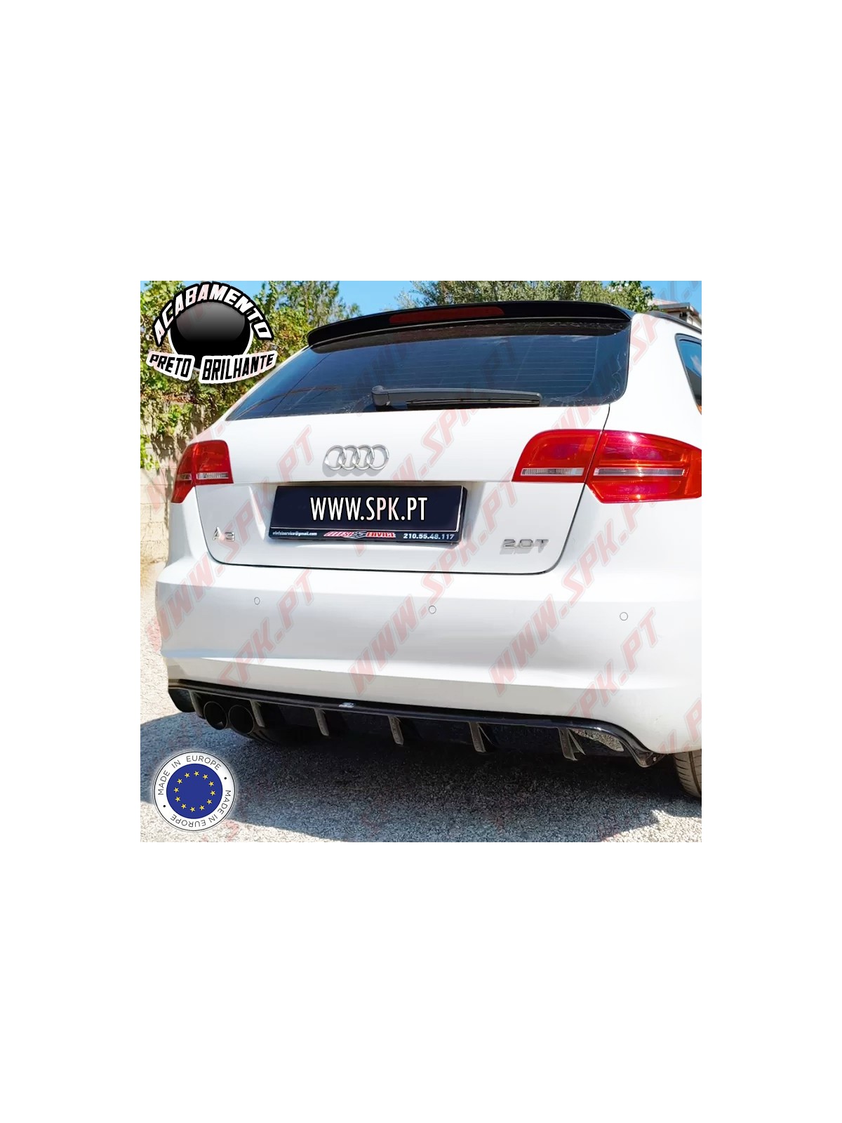 Difusor Traseiro - Audi A3 8P Sportback (2008-2012) Difusor Traseiro - Audi A3 8P Sportback (2008-2012)