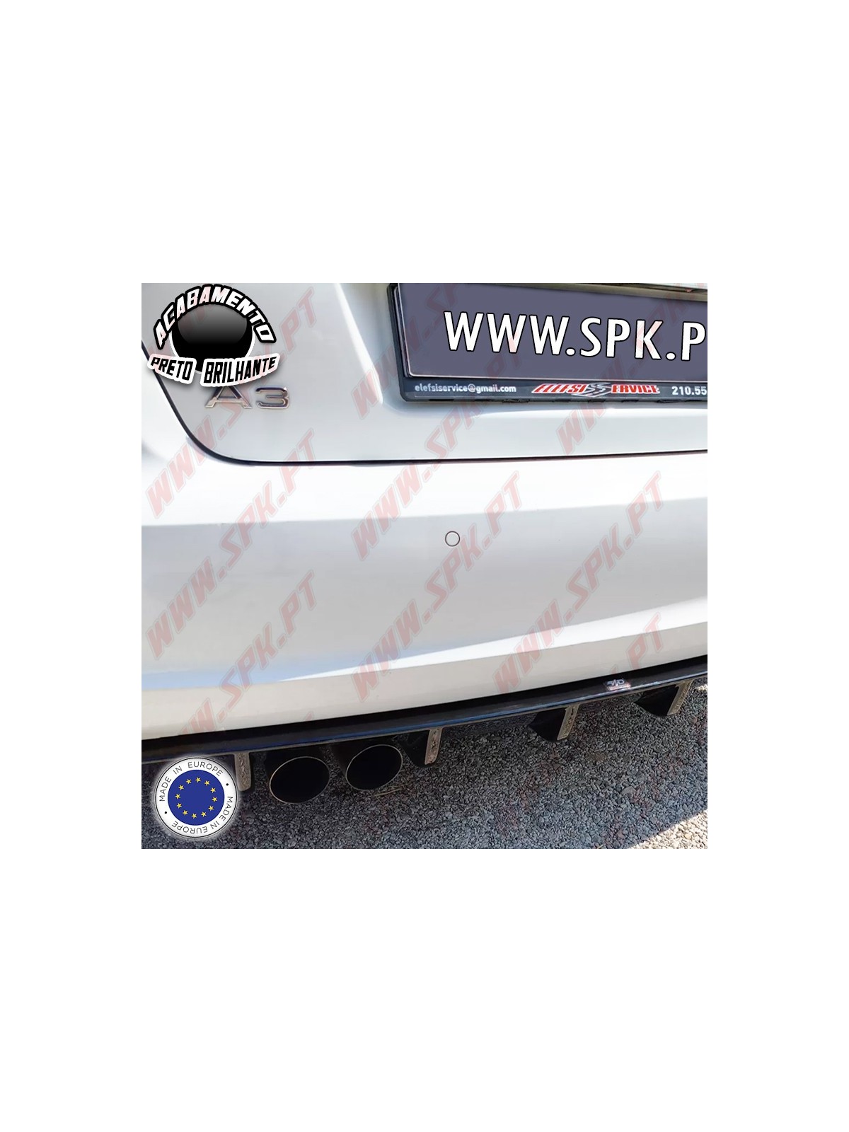 Difusor Traseiro - Audi A3 8P Sportback (2008-2012) Difusor Traseiro - Audi A3 8P Sportback (2008-2012)