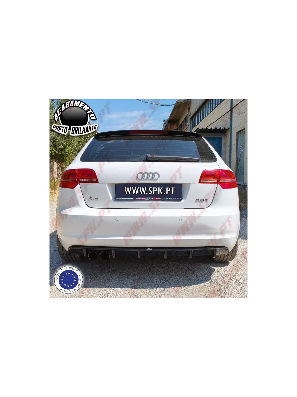 Difusor Traseiro - Audi A3 8P Sportback (2008-2012) Difusor Traseiro - Audi A3 8P Sportback (2008-2012)
