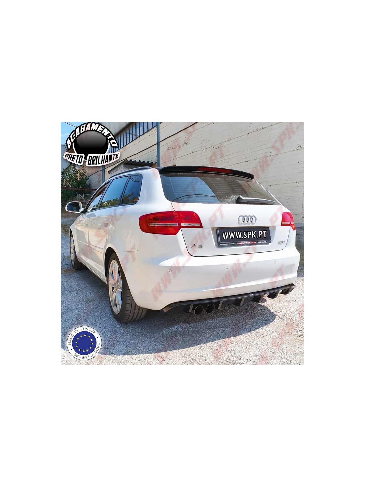 Difusor Traseiro - Audi A3 8P Sportback (2008-2012) Difusor Traseiro - Audi A3 8P Sportback (2008-2012)