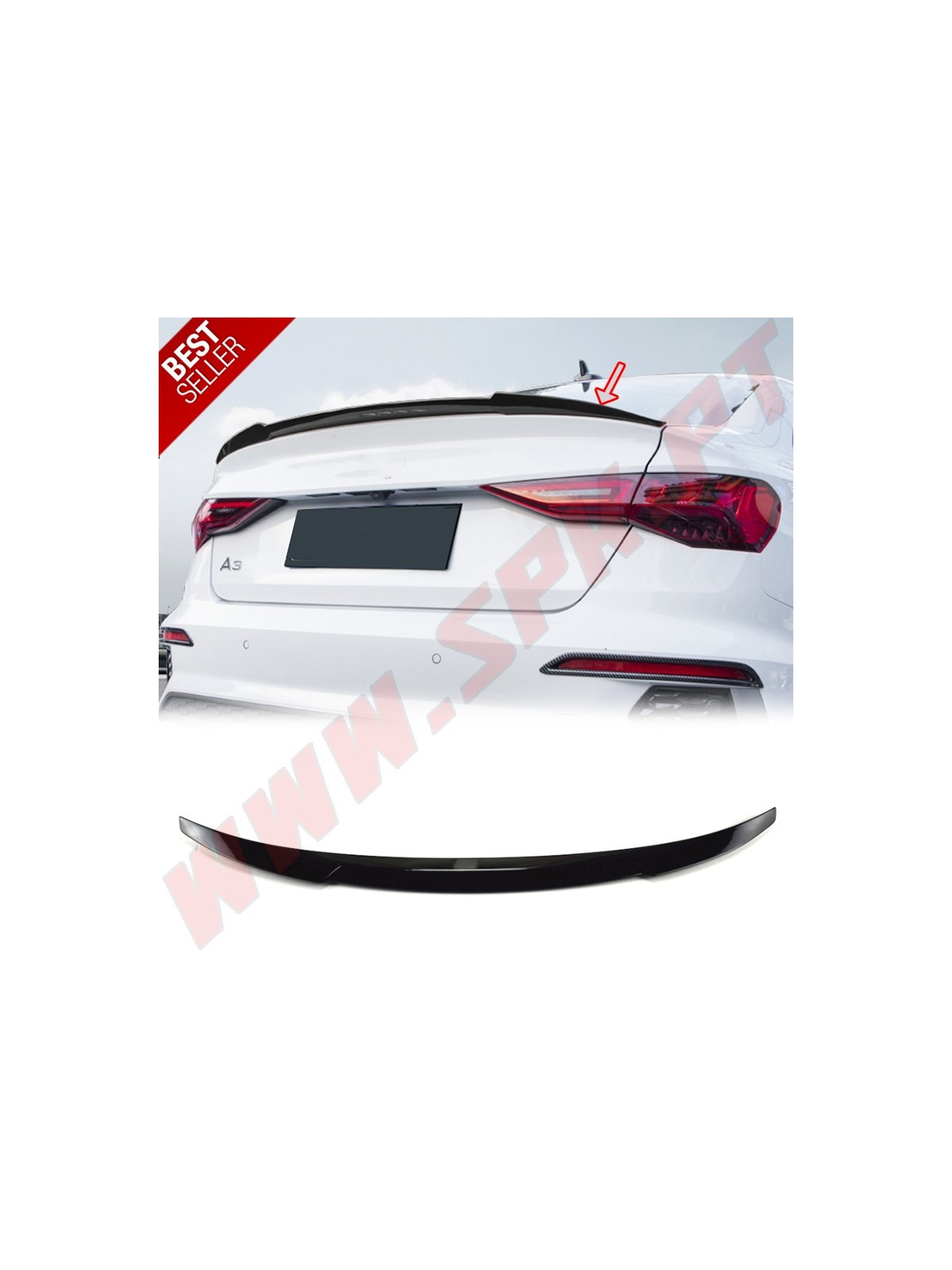Aileron Traseiro Look M4 - Audi A3 8Y Sedan (2020-) Aileron Traseiro Look M4 - Audi A3 8Y Sedan (2020-)