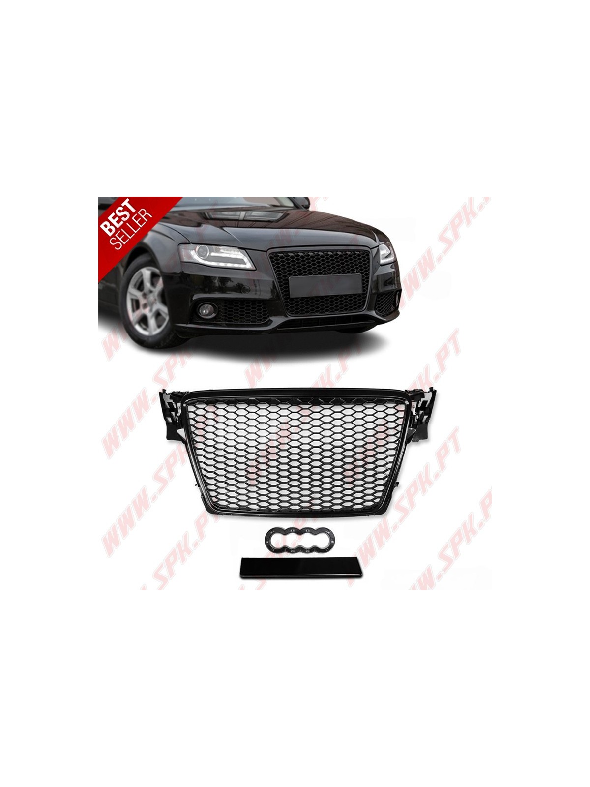 Grelha Frontal Look RS - Audi A4 B8 (2008-2012) Grelha Frontal Look RS - Audi A4 B8 (2008-2012)