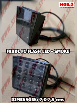 Farol Traseiro LED Look F1 V.2 Smoke - Dupla Função (Presença + Stop Flash)