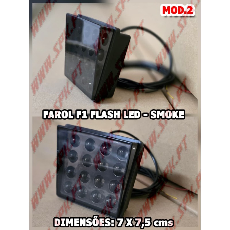 Farol Traseiro LED Look F1 V.2 Smoke - Dupla Função (Presença + Stop Flash)