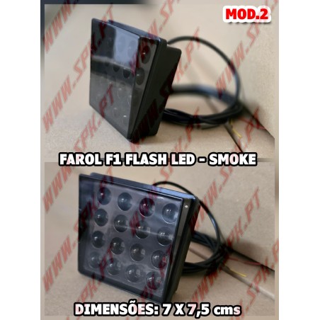 Farol Traseiro LED Look F1 V.2 Smoke - Dupla Função (Presença + Stop Flash)