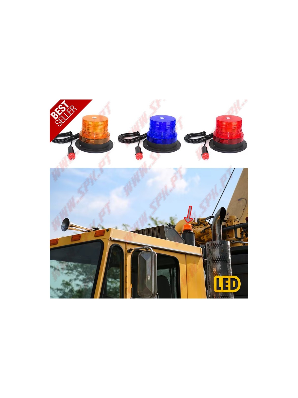 Farol Strobe LED - Várias Cores Farol Strobe LED - Várias Cores