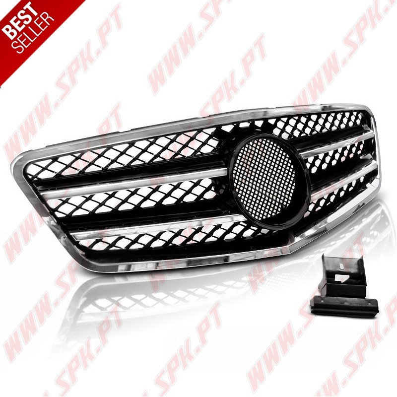 Grelha Frontal Look Sport Black+Chrome - Mercedes W212 (2009-2013) Grelha Frontal Look Sport Black+Chrome - Mercedes W212 (2009-2013)