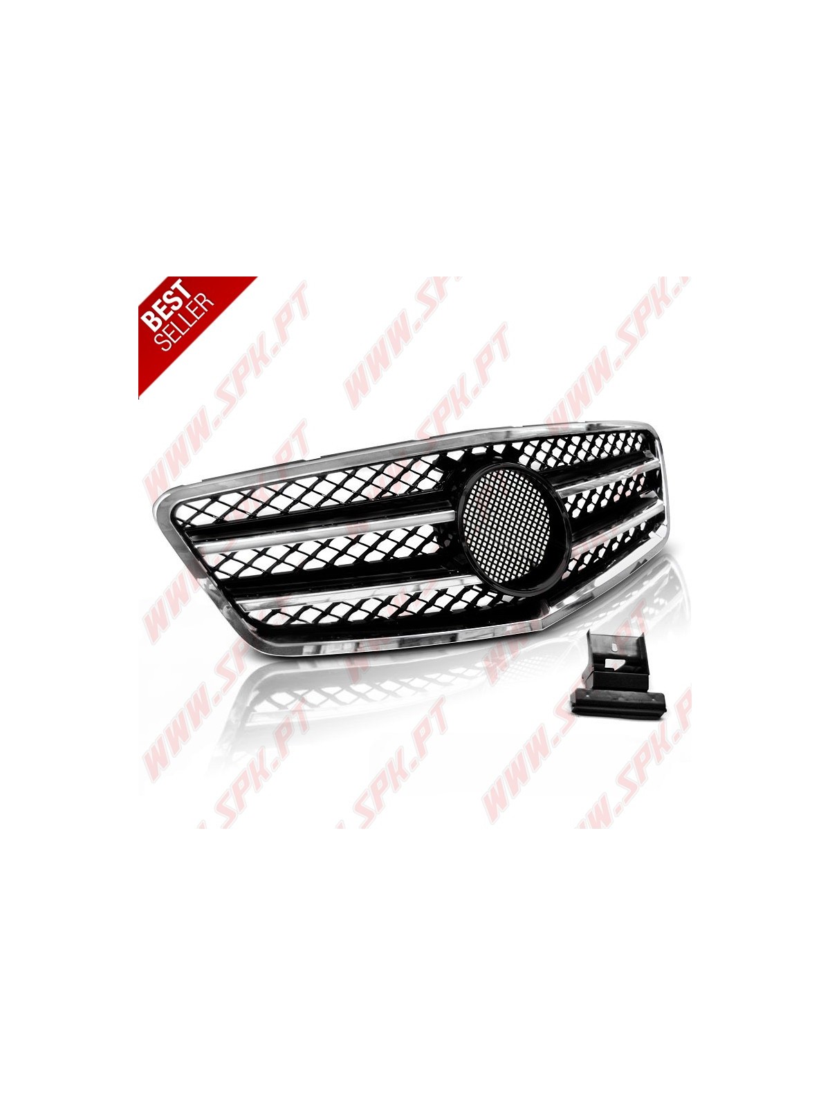 Grelha Frontal Look Sport Black+Chrome - Mercedes W212 (2009-2013) Grelha Frontal Look Sport Black+Chrome - Mercedes W212 (2009-2013)