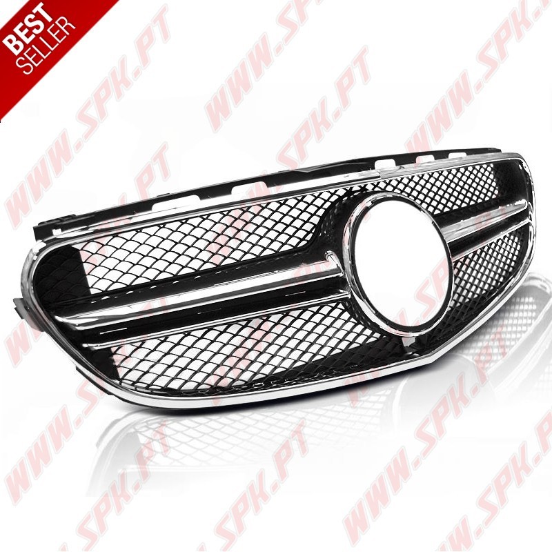 Grelha Frontal Look Sport Black+Chrome - Mercedes W212 (2013-2016) Grelha Frontal Look Sport Black+Chrome - Mercedes W212 (2013-2016)