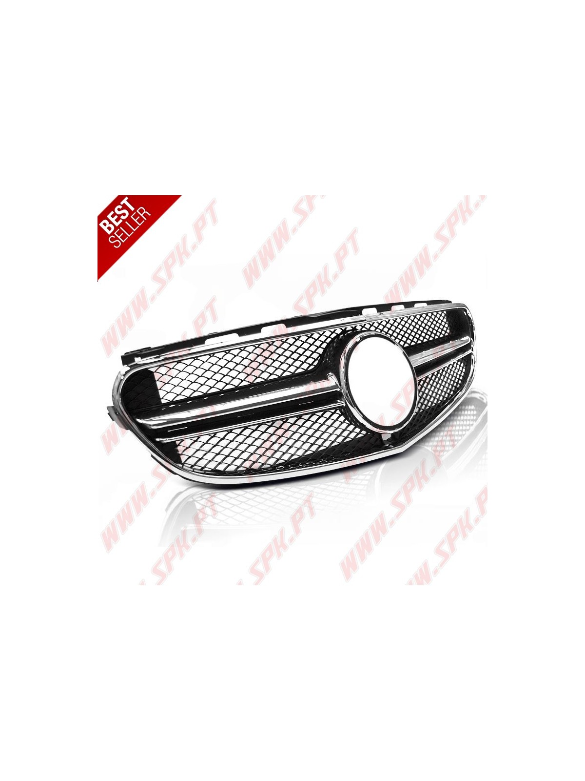 Grelha Frontal Look Sport Black+Chrome - Mercedes W212 (2013-2016) Grelha Frontal Look Sport Black+Chrome - Mercedes W212 (2013-2016)