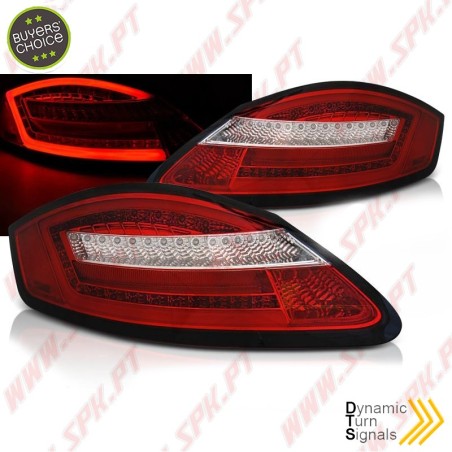 Farolins LED-BAR Dynamic Red+Clear - Porsche Boxster 987 / Cayman (2005-2008)