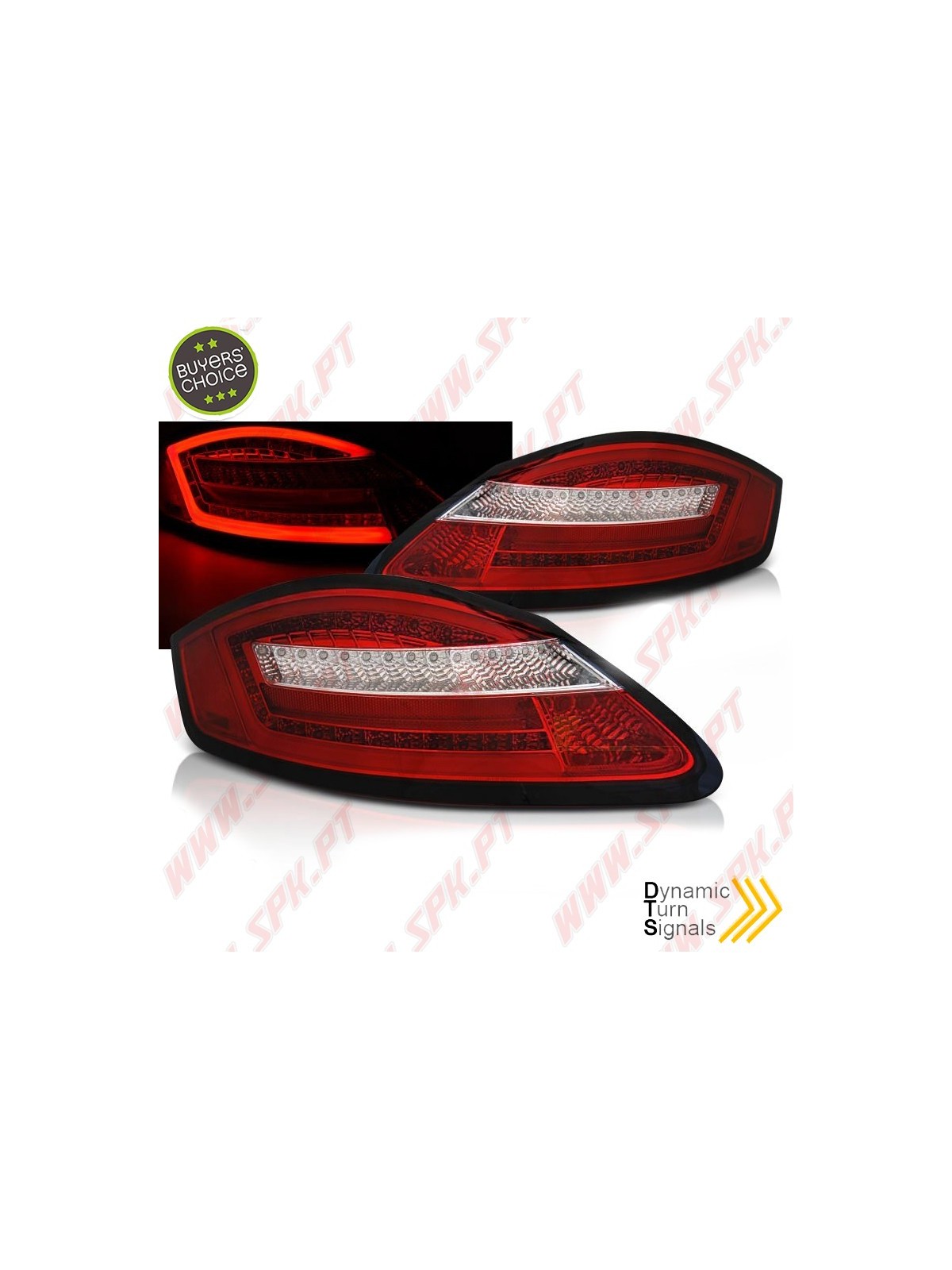 Farolins LED-BAR Dynamic Red+Clear - Porsche Boxster 987 / Cayman (2005-2008)